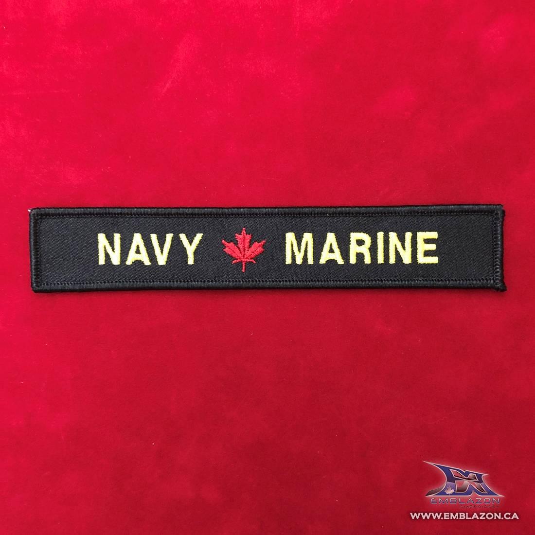 144-E379V - Navy / Marine Crest - Velco Backed | Name Tag and Carrier ...