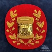  EE-027R - Drum Major Crest - Gold on Red 