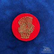  EE-064R- Forensic Identification Specialist Appointment Badge - Gold on Red 