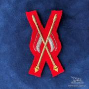  EE-062R - RCMP Musical Ride Badge - Gold on Red 